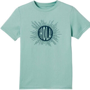 Women's Sunburst ¡HOLA! Shirt, Size Medium, Color: Blue/Mint, 100% Cotton Tee